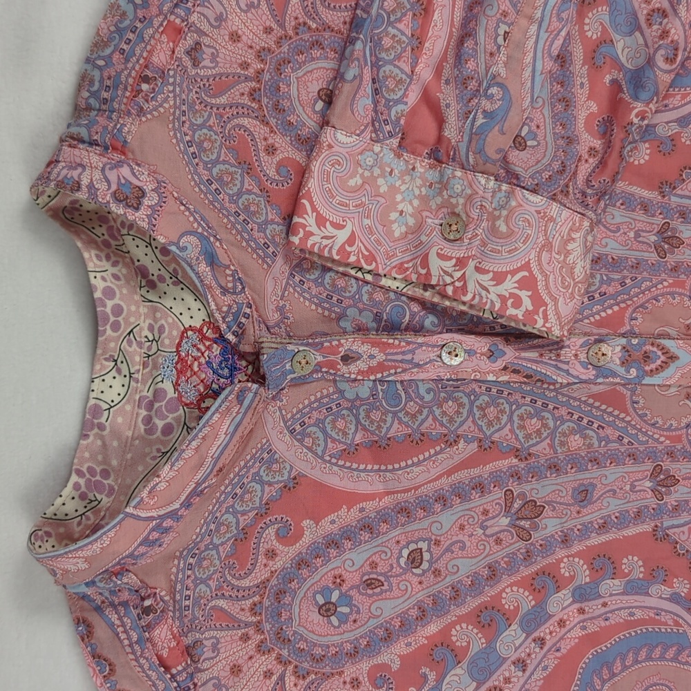 Robert Graham Pink and Purple Paisley Tunic
